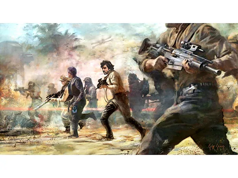 Storming Rebels - Giclée on Canvas