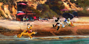 Disney Beach Day Print