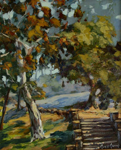 "Old Stairs At Hillcrest"  ---  11" x 14" --- Oil